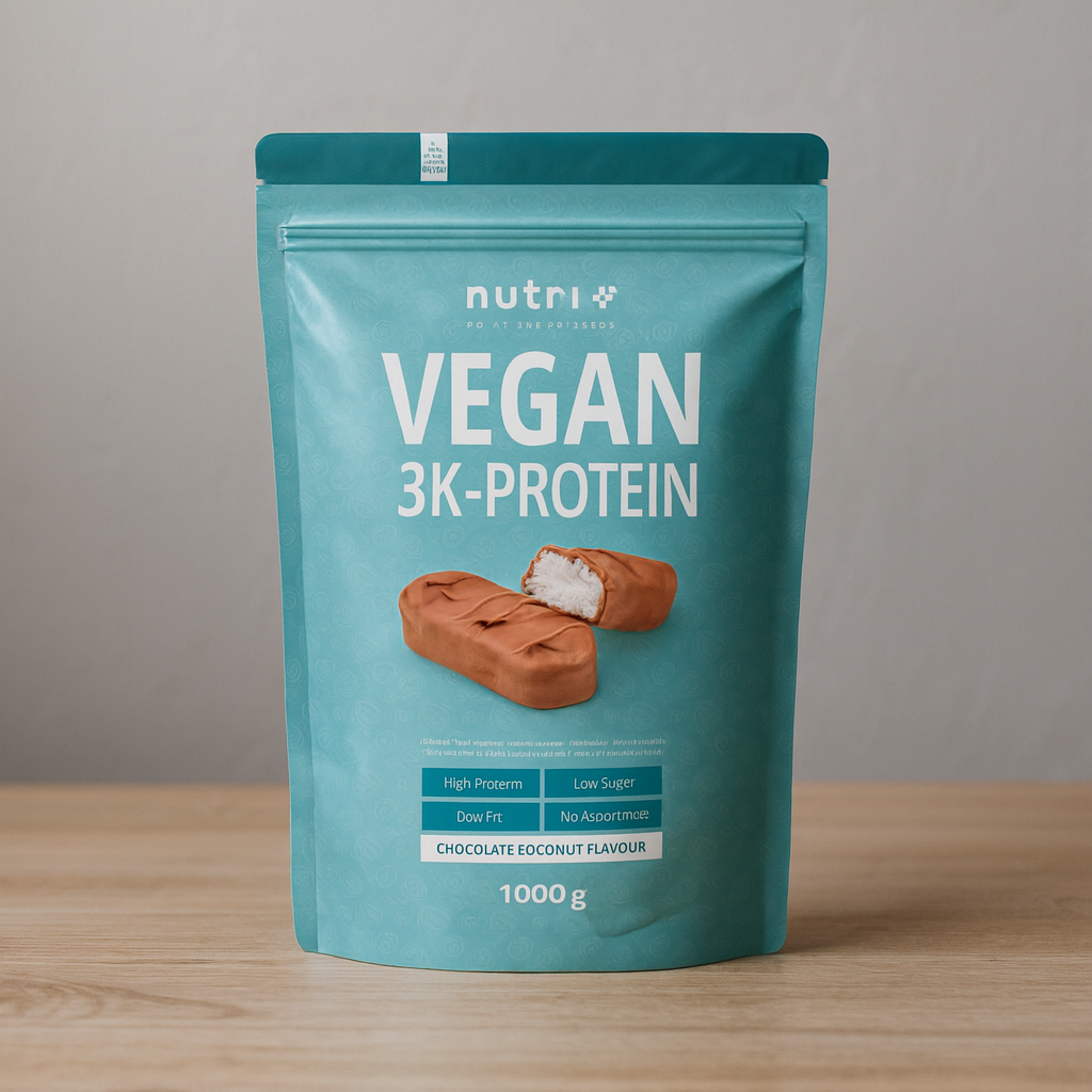 Nutri-Plus Vegan 3K Proteinpulver – Produktbild