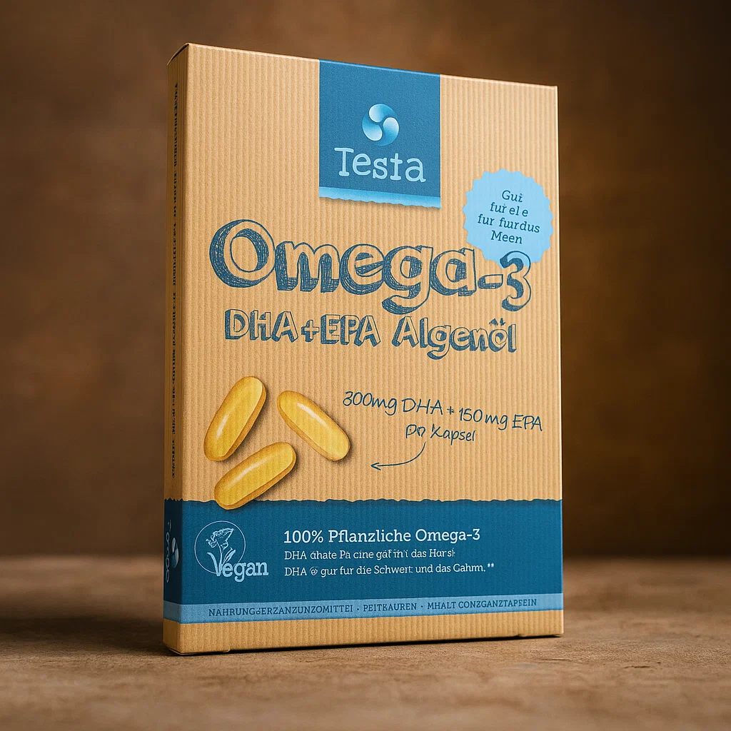 Testa Omega-3 Algenöl DHA+EPA – Produktbild