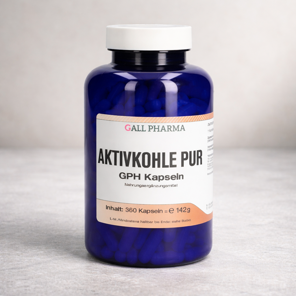 Hecht-Pharma GPH Aktivkohle Kapseln Pur (360 St) – Produktbild