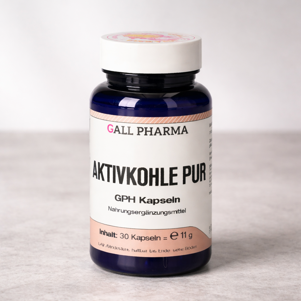Hecht-Pharma GPH Aktivkohle Kapseln Pur (30 St) – Produktbild